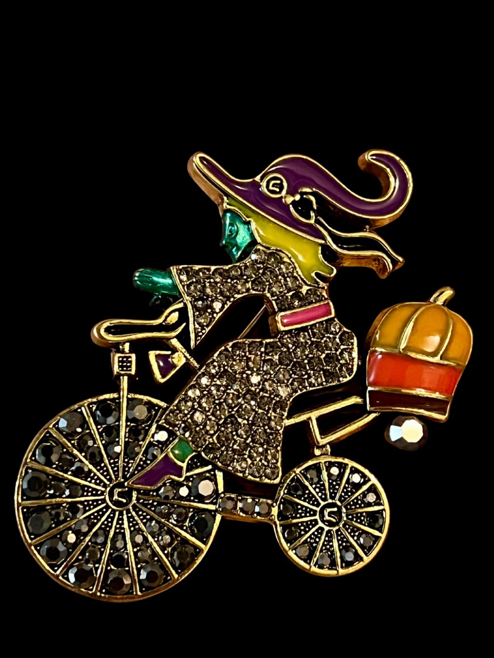 WITCHY WHEELS & SPARKLE Brooch